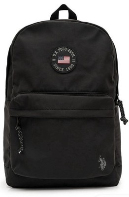 U.S. POLO ASSN. Unisex 18'' Solid Core Backpack Black Padded Laptop Sleeve