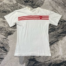 PLAY Comme des Garçons Vintage Y2K White T-Shirt RARE Three Stripes Men’s S