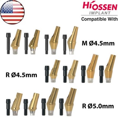 US Dental 17° Angled Anatomic Abutment Mini Regular Ø4.5/5.0mm Fit Hiossen Oss