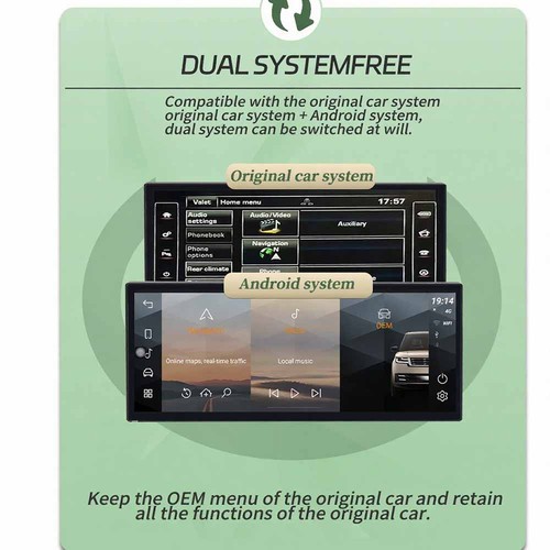 4+64G 12.3" Carplay Per Land Rover Range Rover Vogue 2013-2017 Android13 BT GPS - Picture 11 of 12