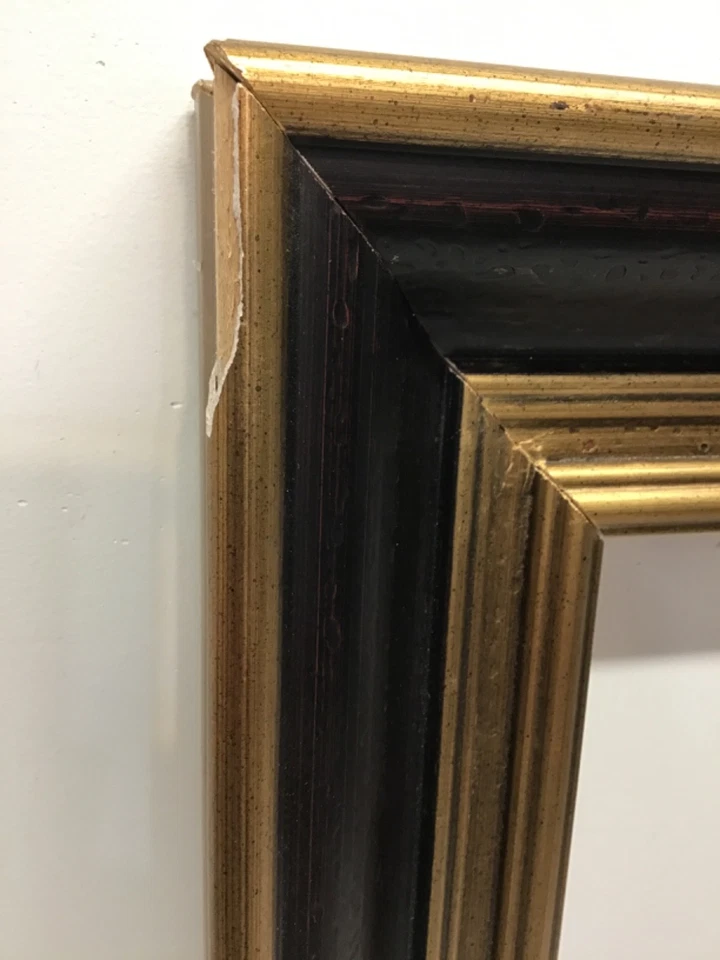 Marco de madera/eso cassetta vintage 28,75”x28,75”—22,7/8”x22,7/8” necesita restauración Foto 2 de 4