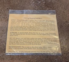 Card Sleeve Magic Mentalism Tricks