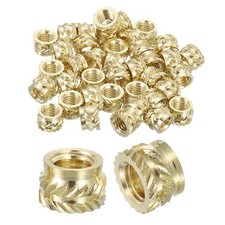 Knurled Insert Nuts, 30pcs M6 x 6mm Length x 9mm OD 3D Printing Brass Nuts