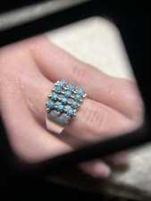 Vintage Native American Snake Eye Turquoise Ring Size 7