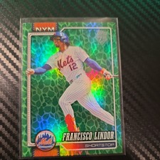 Francisco Lindor 2026 Topps Series 1 Easter Holiday Green Foil Leaf NY Mets