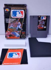 NES Major League Baseball Game with Box Manual Cover Nintendo CIB Complete