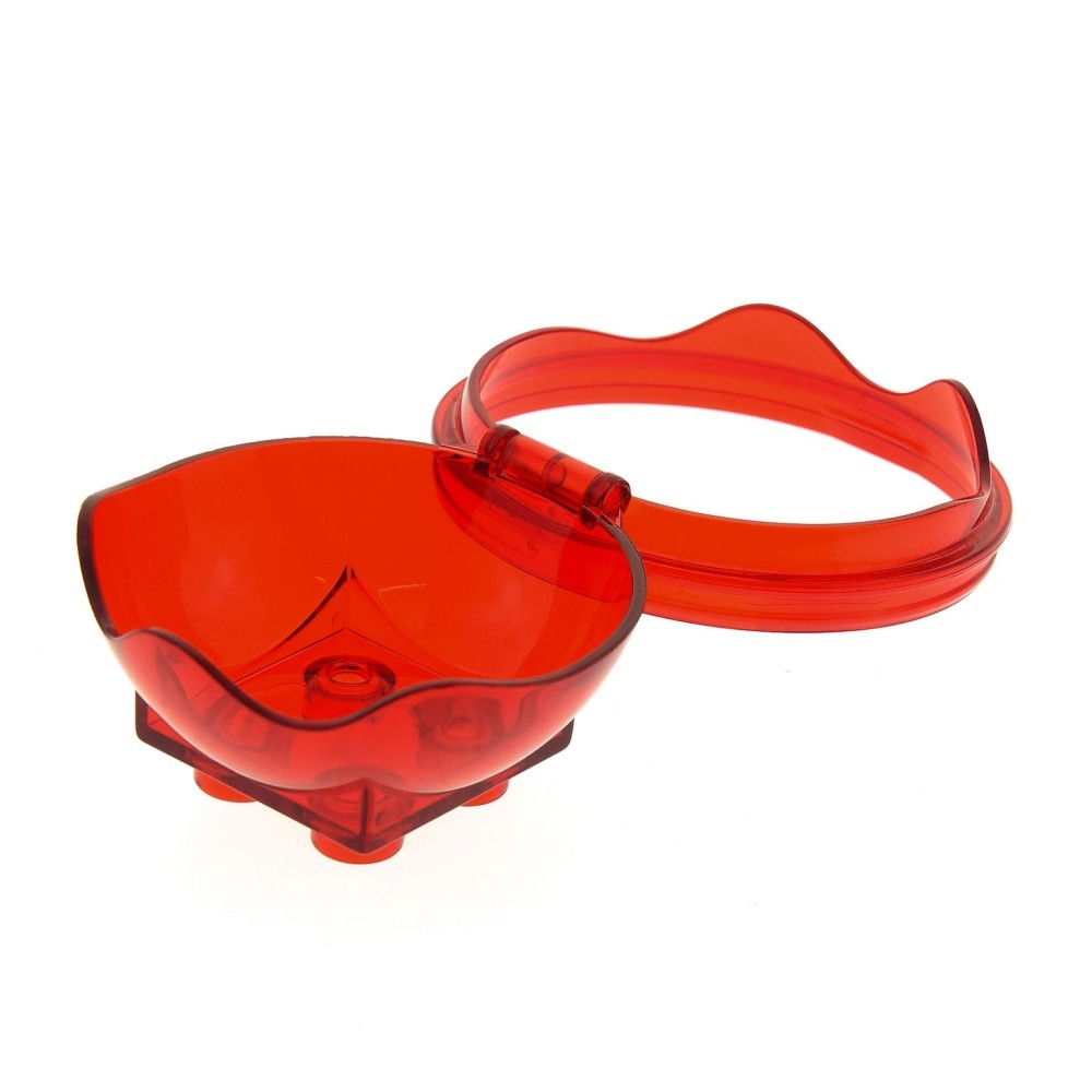 1x Lego Duplo Ball Track Tube Cover Transparent Red Flap Ring 40710 40711a