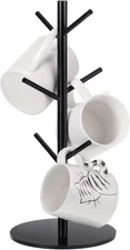14 Inch Acrylic Coffee Mug Tree Coffee Mug Rack Cup Holders for Counter with 6 H