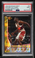 1996-97 Bowman's Best Atomic Refractor Dikembe Mutombo #61 PSA 9 MINT HOF 04lf