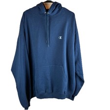 Champion Powerblend Mens Active Hoodie Navy Blue Size XL