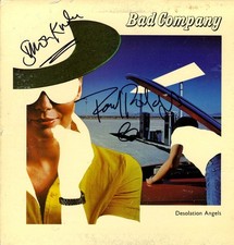 Bad Company Autographed Desolation Angels Album Cover LP Paul Rodgers