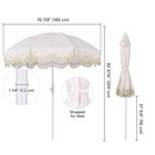 LAGarden 6Ft Fringe Umbrella 8 Ribs Push Button Tilt Outdoor Patio Beach Purple — photo 9