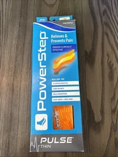 Powerstep Pulse Thin Profile Orthopedic Insoles Men’s 11-11.5 H New