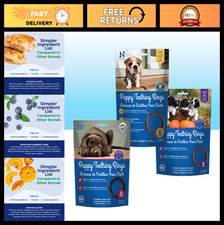 Puppy Teething Rings Variety Pack - 6 Count, Chicken, Pumpkin Blueberry Flavor