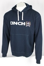 Cinch Mens Logo Hoodie Sweatshirt Fleece Navy...