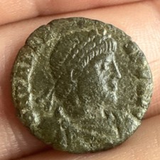 Roman Nummus - Valens ‘SECVRITAS REIPVBLICAE’, ‘OF - I’; Lugdunum (Lyon) Mint