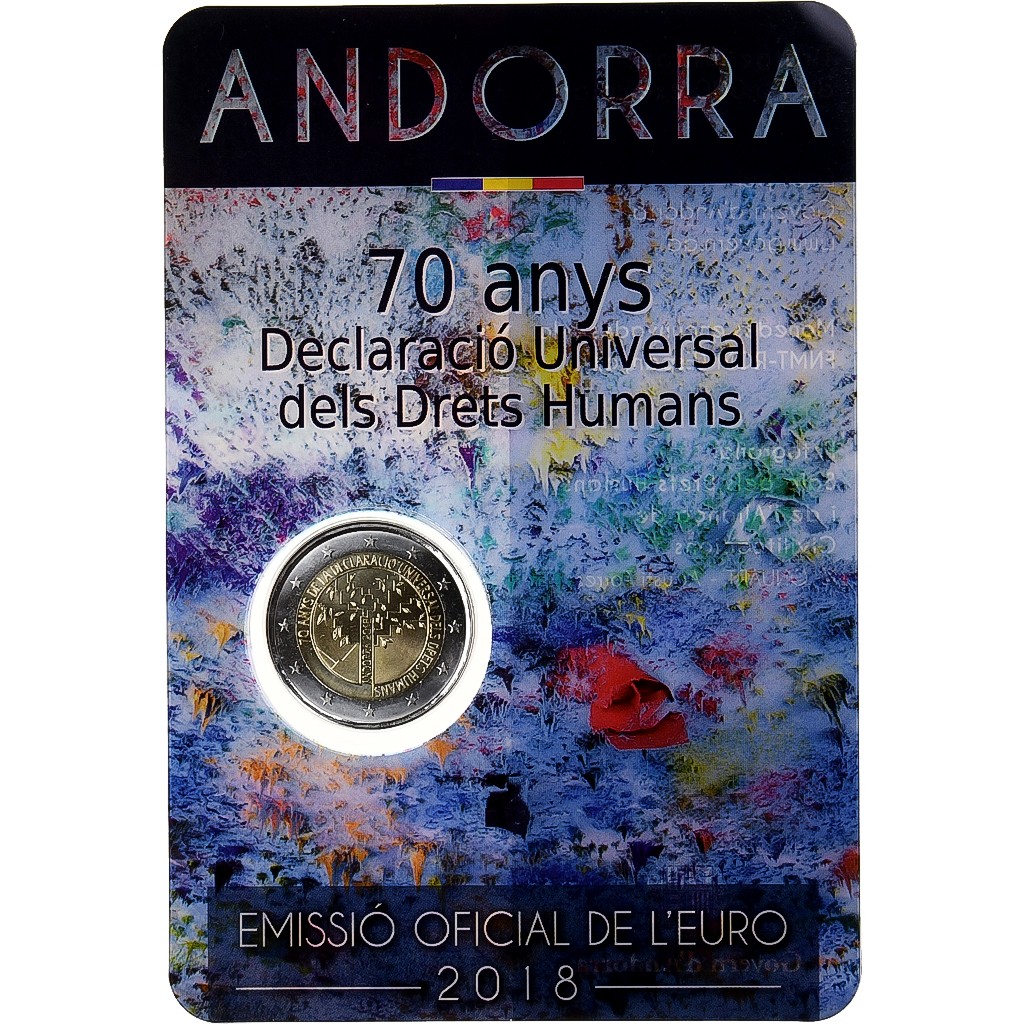 Andorre, 2 Euro, Déclaration des Droits de l'Homme, BU, 2018, Monnaie de Paris