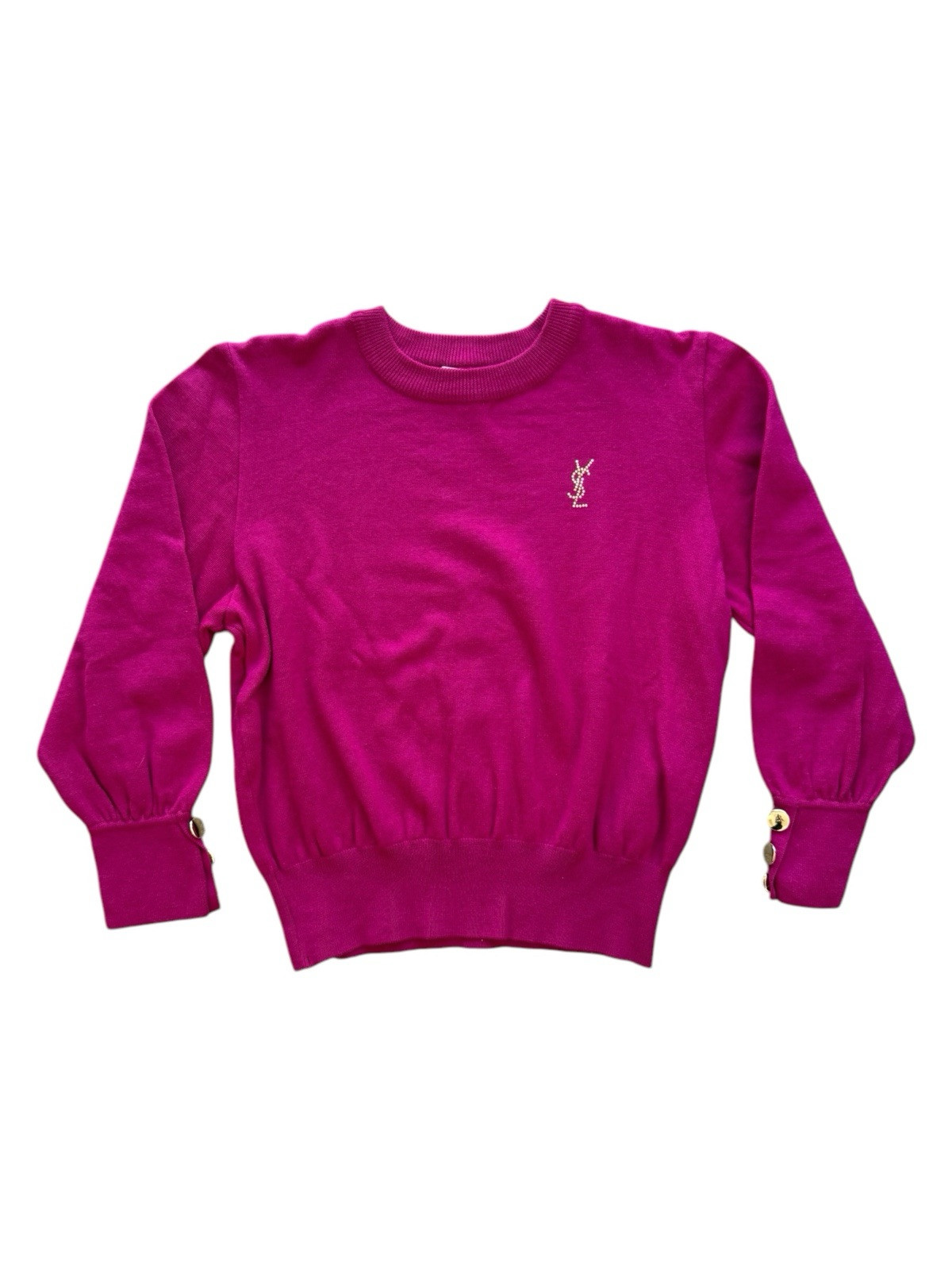 RARA maglia rosa strass Yves Saint Laurent taglia M