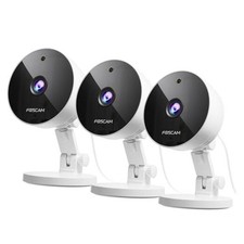 3K 5MP Security Camera Indoor, 2.4g  5g WiFi Magnetic Mini White, 3 Pack