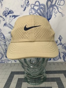 Nike Womens Heritage 86 Aerobill Perforated Tennis Hat Beige CQ9333-297 Rare