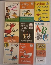 Vintage Dr. Seuss's ABC Hardcover Book Fox Socks Green Eggs Moo Inside Ten Apple
