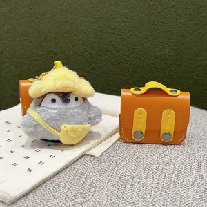 For AirPods 1 2 3 4 Pro 2 Pro 3 Kawaii Orange Satchel Plush Bird Protective Case