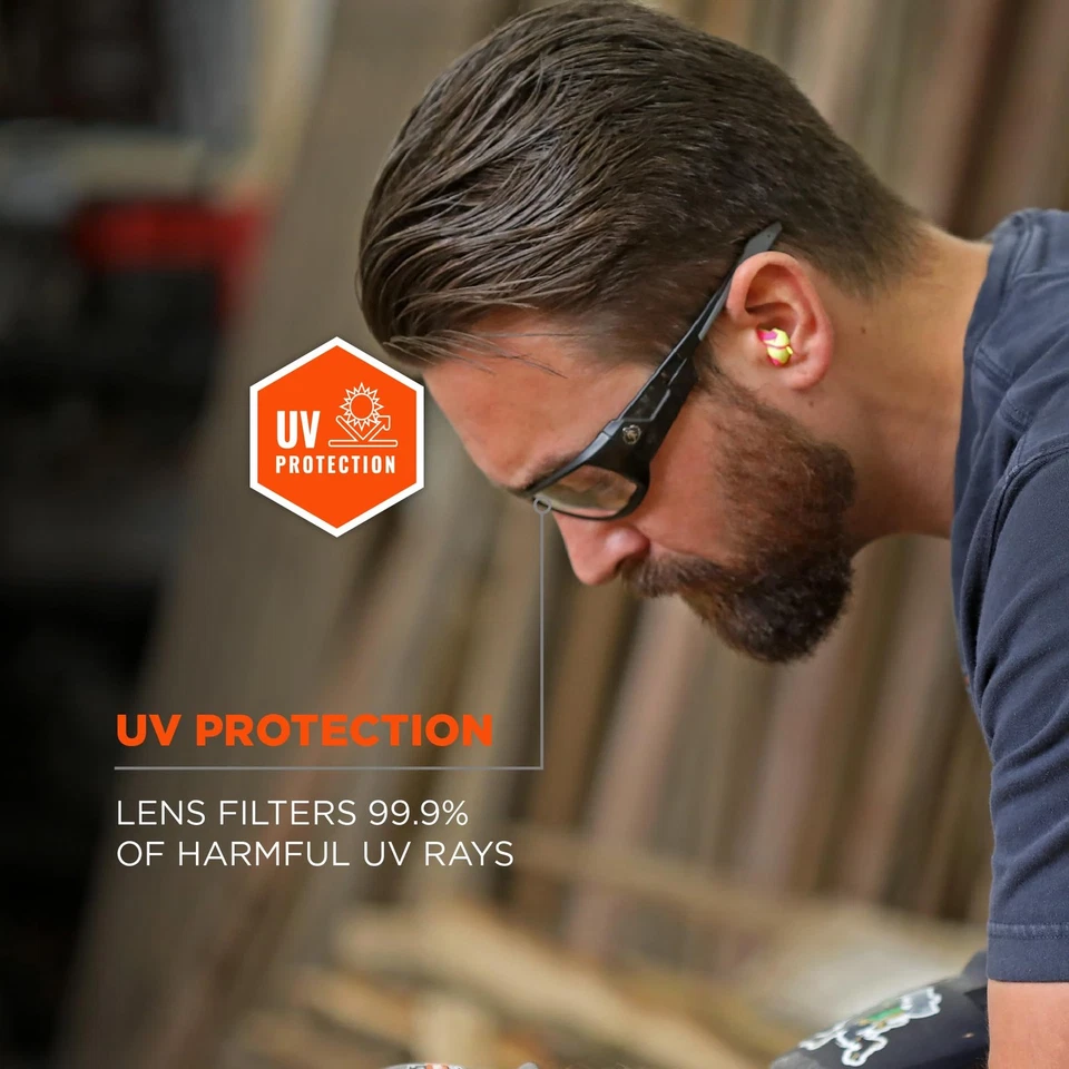 Gafas de seguridad Skullerz Odin - Marco gris mate, lente transparente Foto 3 de 4