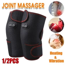 Pain Relief Electric Heating Vibration Knee Joint Pad Brace Leg Therapy Massager