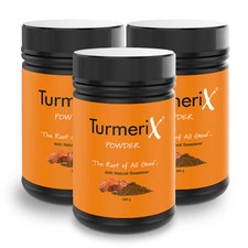 3 Pack  TurmeriX  Powder 360gm Tubs Save 15 - All Natural Turmeric Curcumin