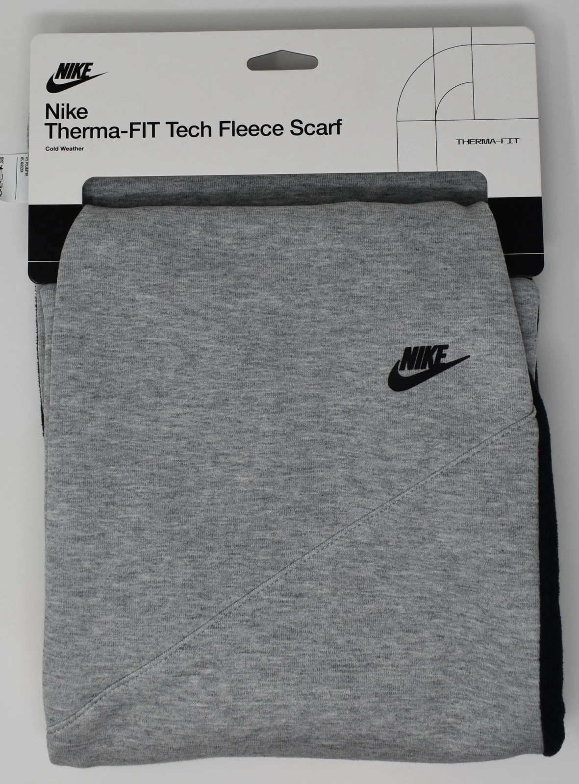Nike Therma-FIT Tech Fleece Scarf Cold Weather Therma-Fit Gray/Black New
