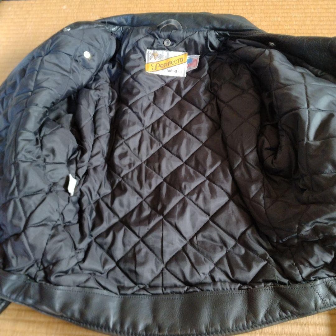 Schott Perfecto Leather Double Rider Jacket L Bla… - image 4
