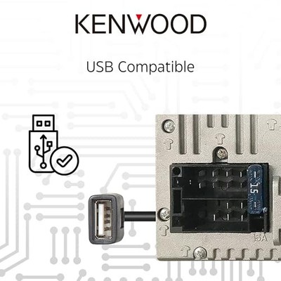 KENWOOD DMX129BT 6.8'' BLUETOOTH DIGITAL MEDIA (DM) BLACK - BLK SILVER