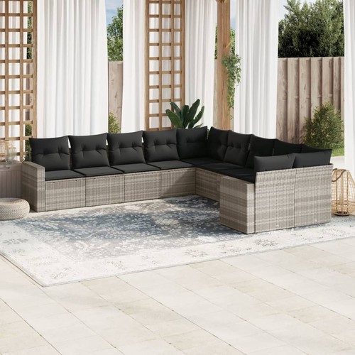 Vidaxl Set Divani Da Giardino In Polyrattan - Grigio - 5 Pz