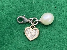 Thomas Sabo Charm vergoldet CZ Pave Herz & Perle