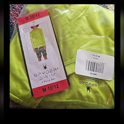 Spyder Boys 2-piece Long Sleeve Swim Set UPF 30+ Sun Protection new