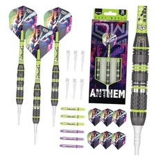 DW Anthem Soft Tip Dart Set, Stainless Steel Barrel - Perfect for Casual 16G