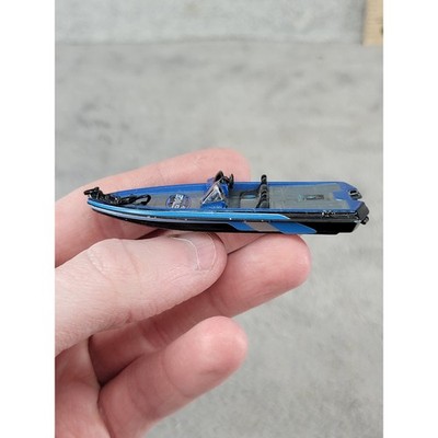 2001 Playing Mantis Denny Brauer Bass Boat Diecast Blue Black 3 Inch Fishing Toy