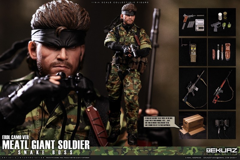 IN STOCK ⭐️ 🐍 EKUAZ STUDIO EKS011 1/6 Metal Giant Soldier Snake Boss 12" Figure