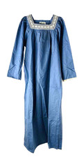 Vintage 90s Womens Medium Nightgown Flannel Chamois Cloth Lace Granny Gown USA