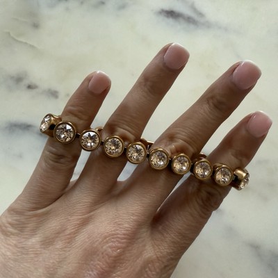 Golden Soft Ros Ice Bracelet by Touchstone Crystal a Swarovski Company