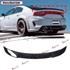 For Dodge Charger 2011-2023 Gloss Black Hellcat Style Rear Trunk Spoiler Wing