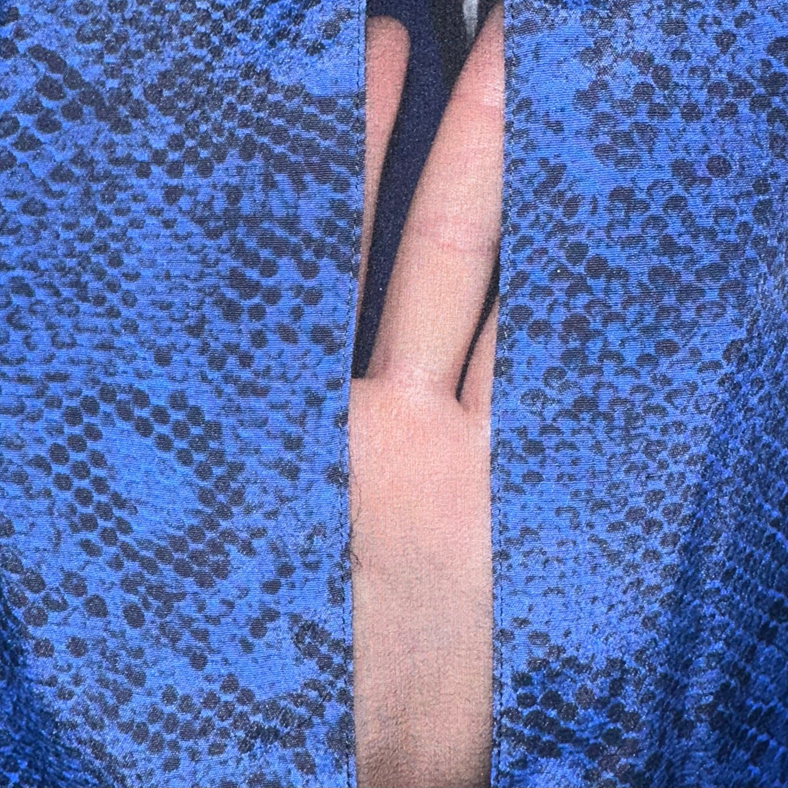 Rebecca Taylor Python Silk Combo Cobalt Blue Spli… - image 8