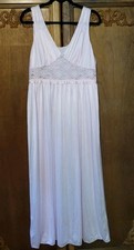 Vintage Gilead Lace Long Nightgown Size L Pink Sleeveless Nylon with Tag