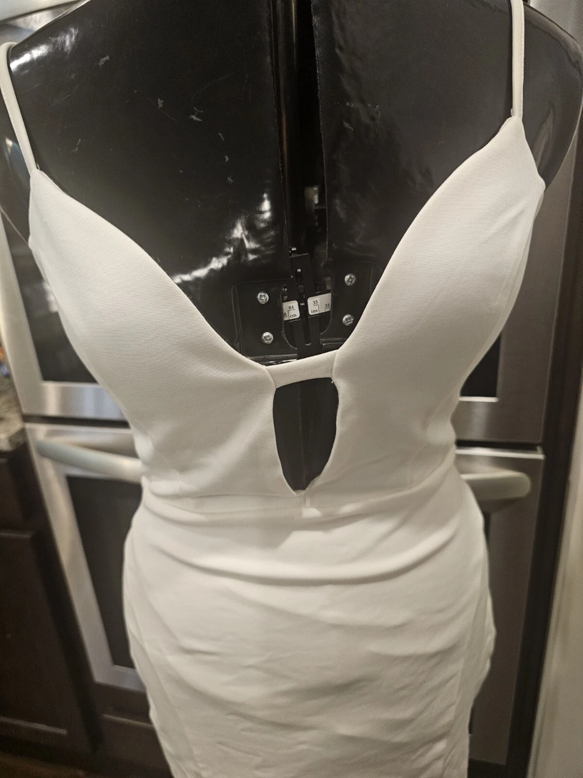 OFF WHITE Abito a tubino senza maniche senza spalline Bebe Off White piccolo