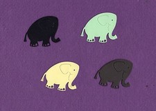 Elephant 2 zoo die cuts scrapbook cards