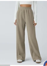 Halara High Waisted Side Pocket Straight Leg Mop Corduroy Casual Pants Size L N