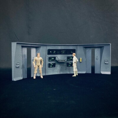U.S.S. Enterprise Bridge Turbolift Doors for 3.75 in (1:18) Figure Diorama
