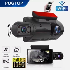 1080P Dual Lens Car DVR Dash Cam Video Recorder Front And Inside Camera G-Sensor