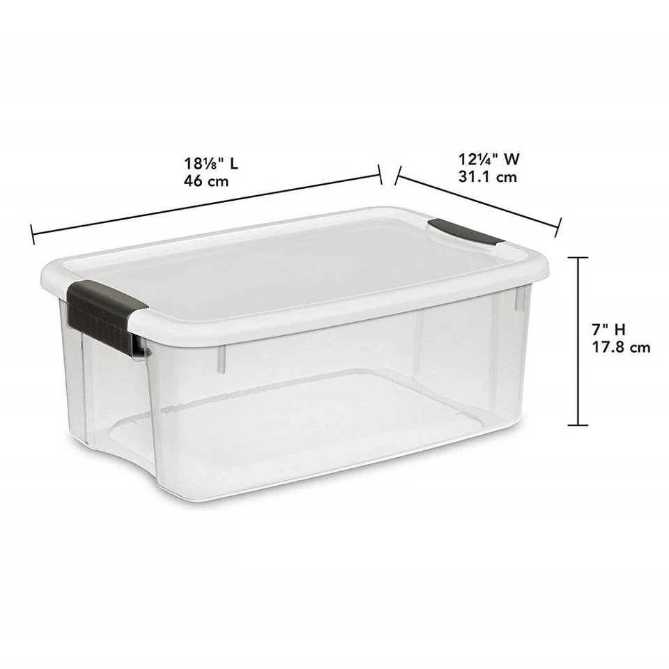 Sterilite 19849806 18 Quart 17 Liter Ultra Latch Box, Storage Container 6-Pack - Image 3 of 4
