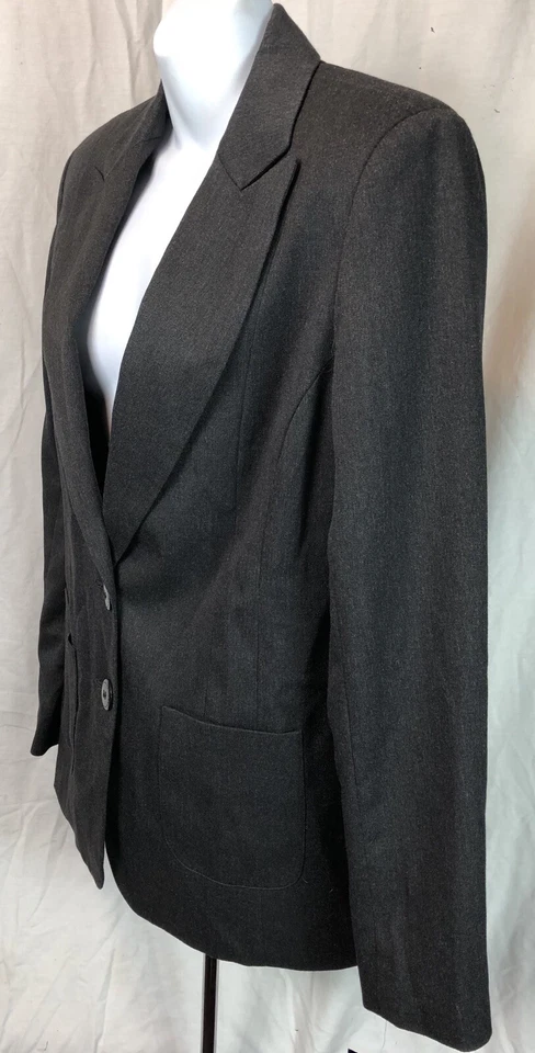 NUEVO CON ETIQUETAS Chaqueta Blazer Tracy Evans S Carbón 2 Bolsillos con Botones Forrada Elastizada Carrera Foto 2 de 4